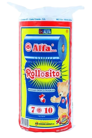 ROLLO DE BOLSA DE 7 X 10