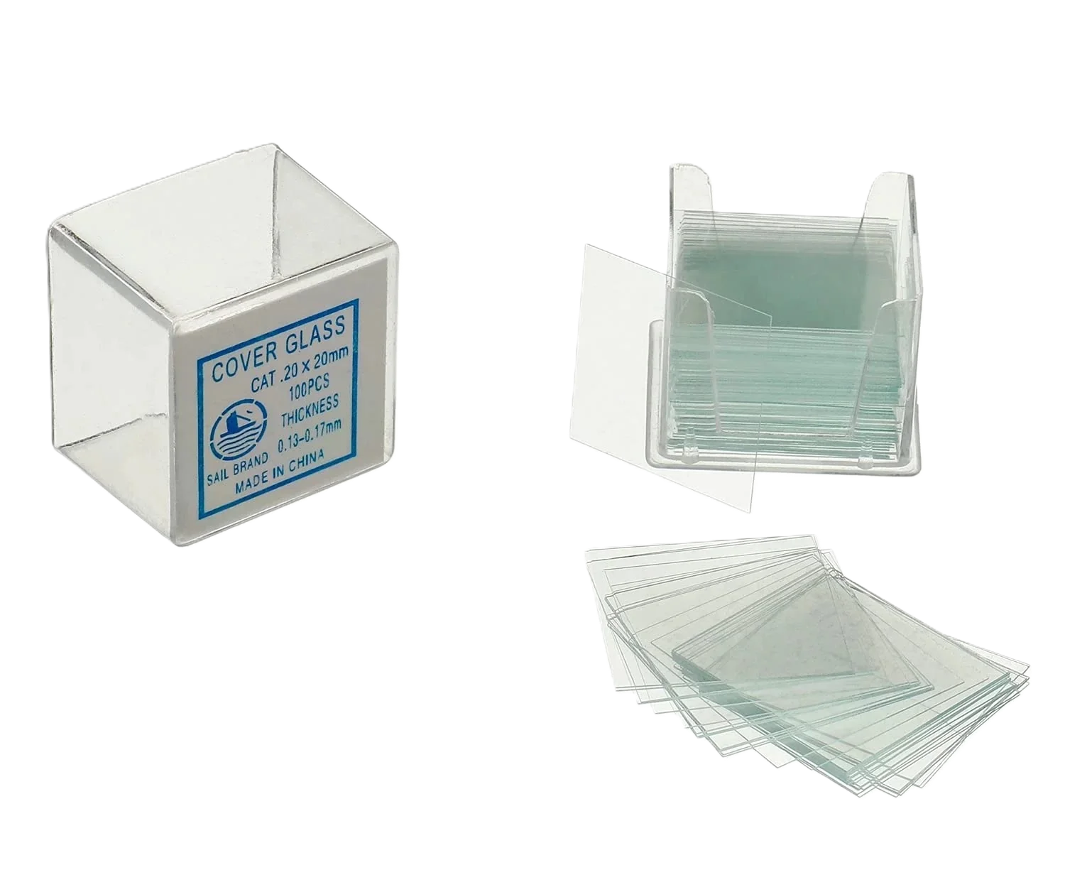 LAMINA CUBRE OBJETO DE 20 X 20 MM X 100 UND