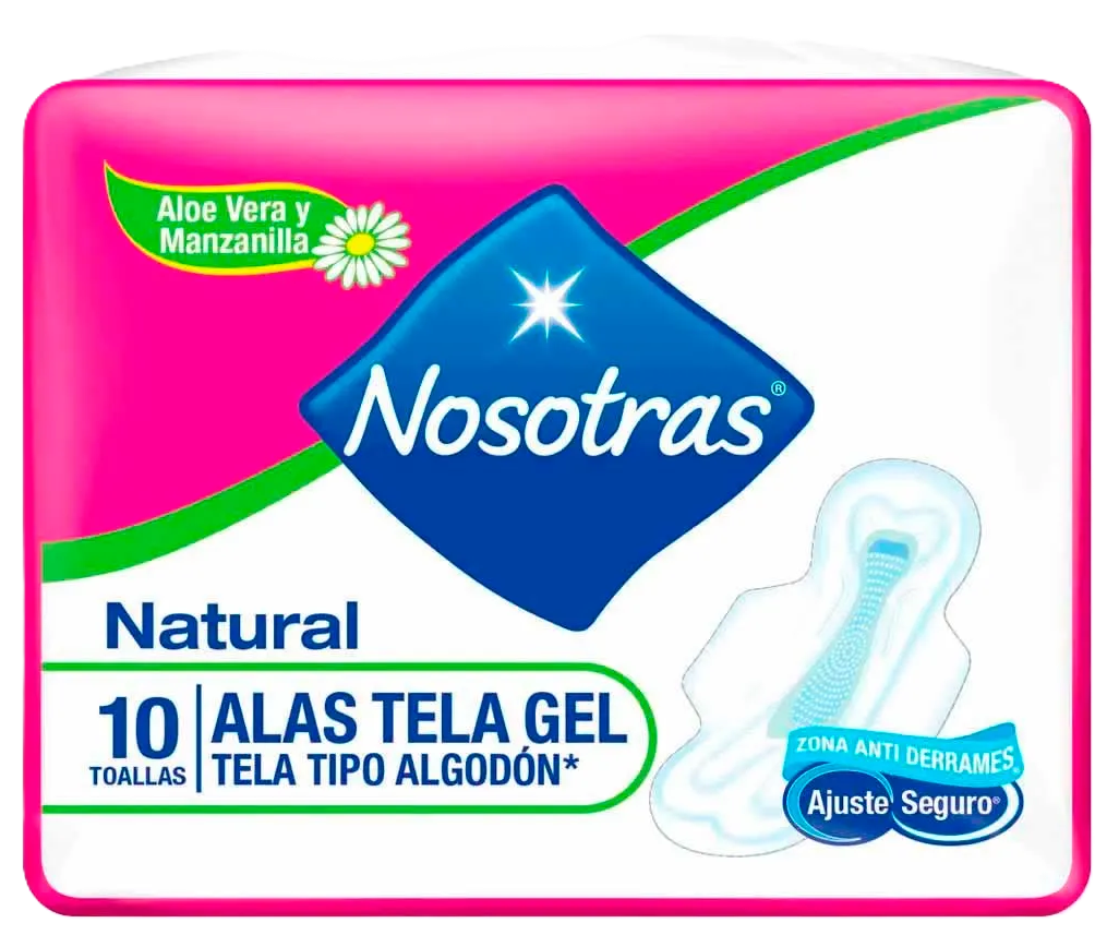 TOALLAS HIGIENICAS NATURAL X 10 UND