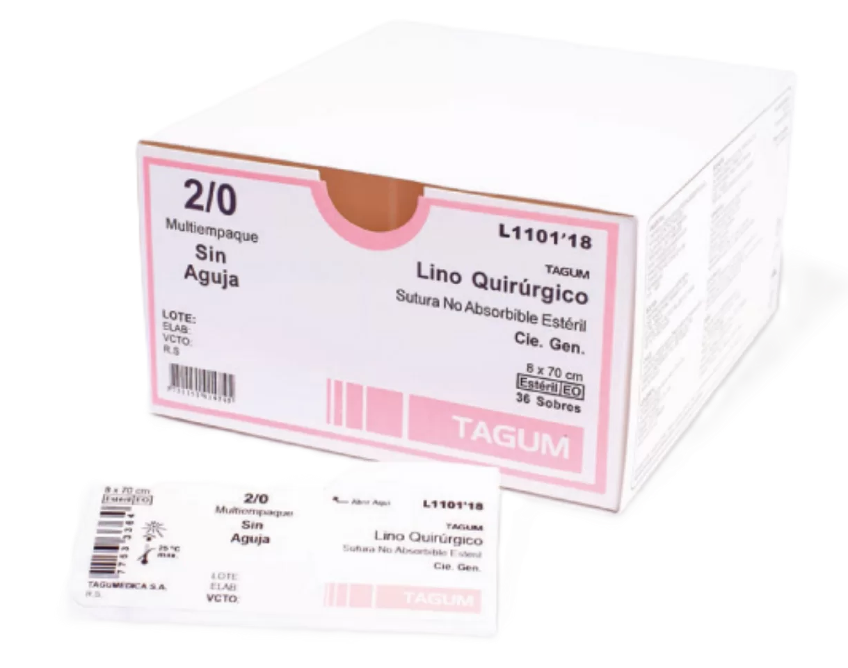 LINO MULTIEMPAQUE 2/0 SIN AGUJA