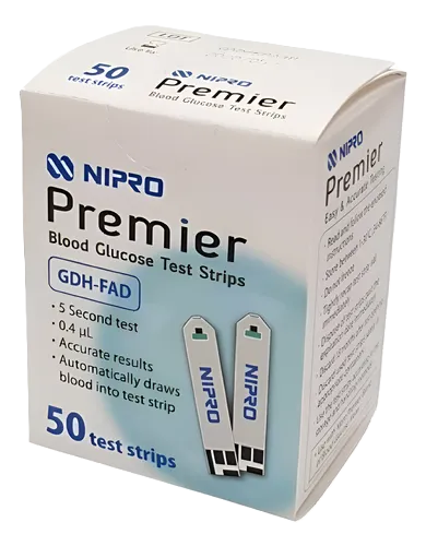 TIRAS DE GLUCOSA PREMIER X 50 UND