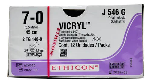 VYCRIL 7/0 DOBLE AGUJA ESPATULADA