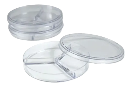 PLACA PETRI DE 90 X 15 MM CON 3 DIVISION