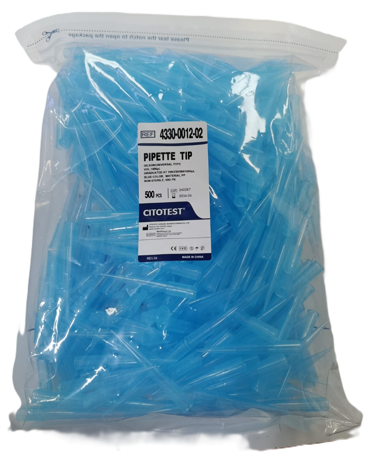 TIPS AZUL PARA PIPETAS DE 200 UL X 1000 UND