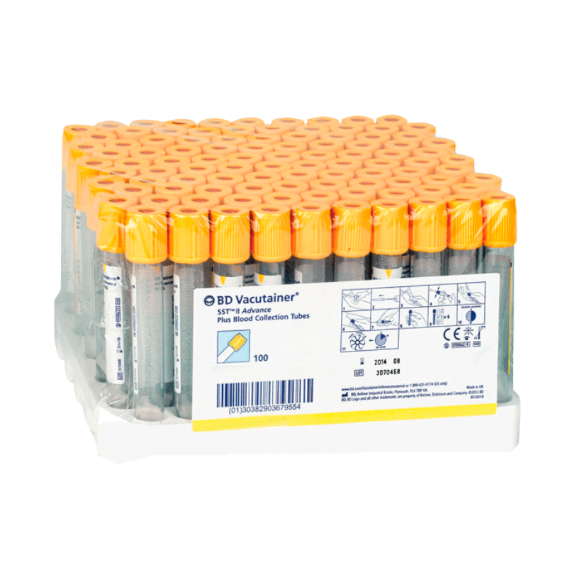 TUBO AMARILLO CON GEL X 100 UND