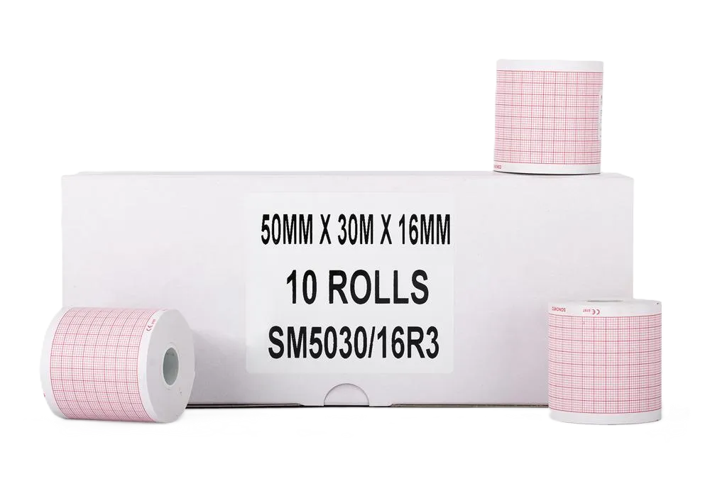 PAPEL EKG DE 50 MM X 30 MM X 16 MM - SM5030