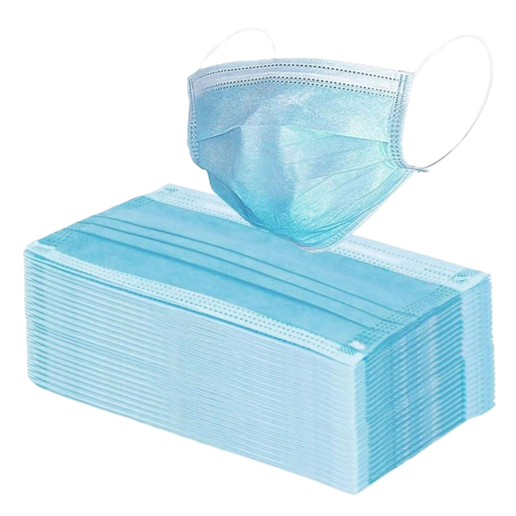 MASCARILLA TRES PLIEGUES CELESTE X 50 UND