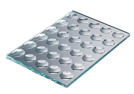 PLACA DE VIDRIO PARA AGLUTINACIONES DE 12 HOYOS