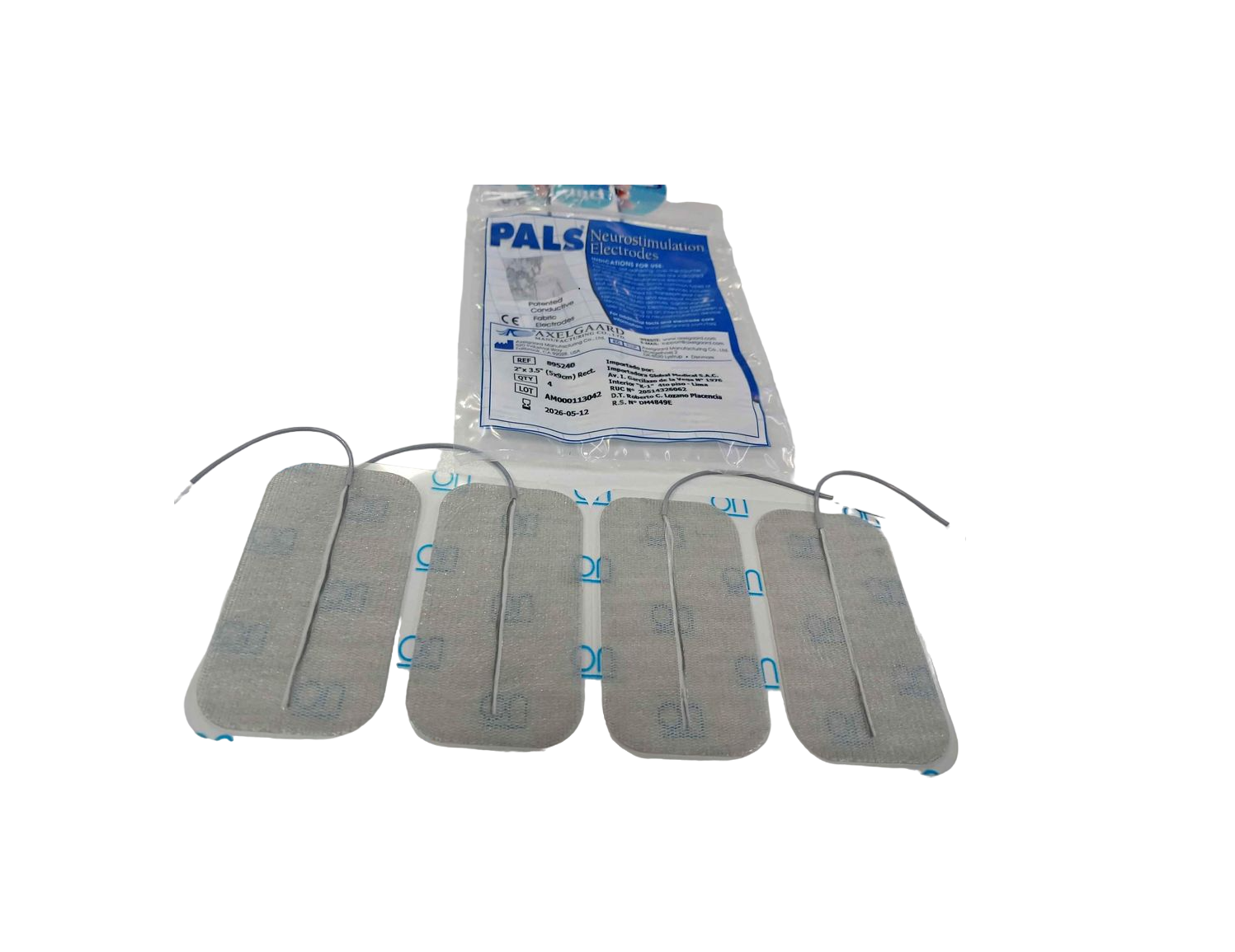 ELECTRODOS DE 5 X 9 CM RECTANGULARES X 4 UND - PALS