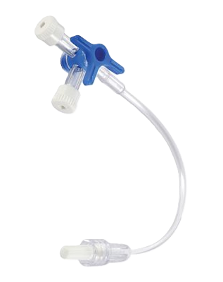 LLAVE DE TRIPLE VIA CON EXTENSION DE 10 CM X 50 UND