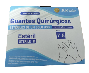 GUANTES QUIRURGICOS TALLA 7.5 X 50 PARES