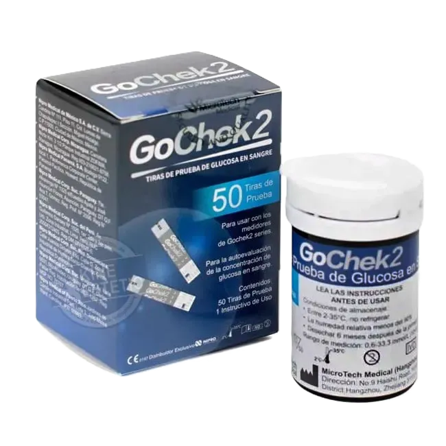 TIRAS DE GLUCOSA GO-CHECK X 50 UND