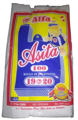 BOLSA DE PLASTICO DE 19 X 20 X 100 UND