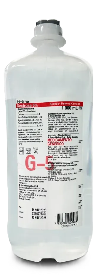 DEXTROSA AL 5% X 1 LT