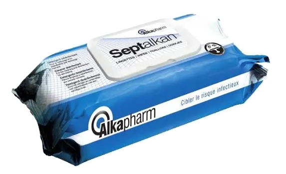DESINFECTANTE PARA SUPERFICIES Y DISPOSITIVOS MEDICOS EN PAÑITOS HUMEDOS X 100 UND - SEPTALKAN