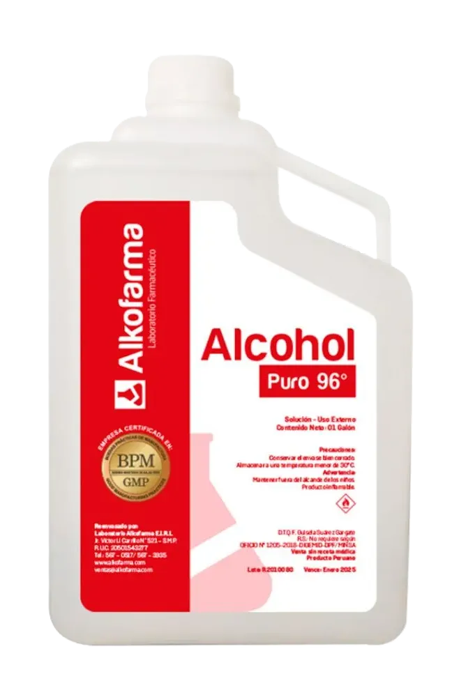 ALCOHOL DE 96° X 1 GALON