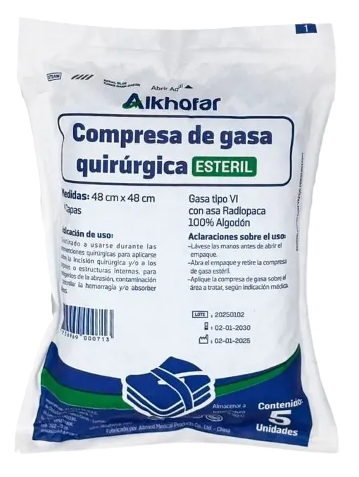 COMPRESA DE 48 X 48 CM