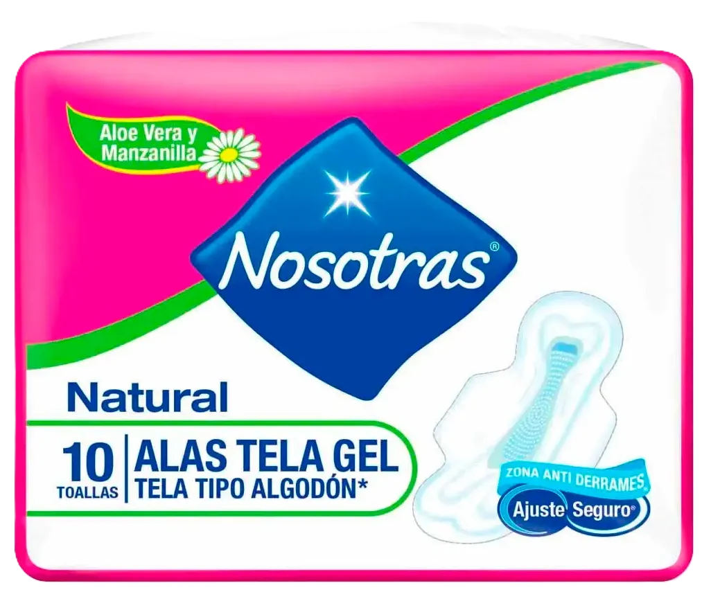 TOALLAS NOSOTRAS TELA ABSORBENTE X 10 UND