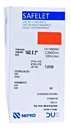 CATETER ENDOVENOSO PERIFERICO N. 14 X 50 UND