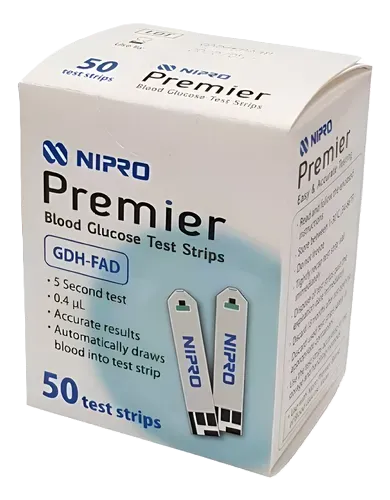 TIRAS DE GLUCOSA PREMIER X 50 UND