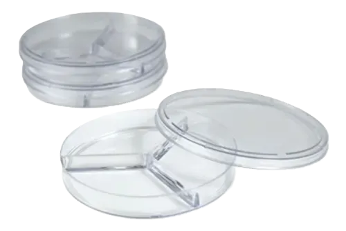 PLACA PETRI DE 90 X 15 MM CON 3 DIVISION