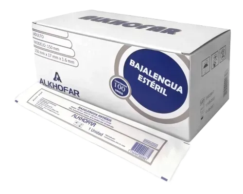 BAJALENGUA ESTERIL ADULTO X 100 UND