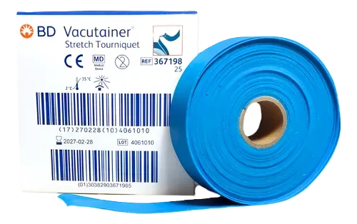 LIGADURA CON TORNIQUETE AZUL