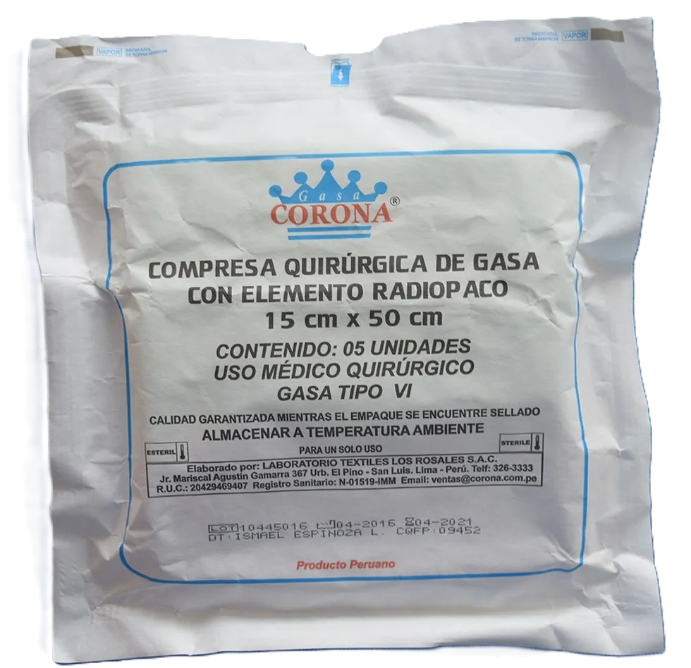 COMPRESA DE 15 X 50 CM