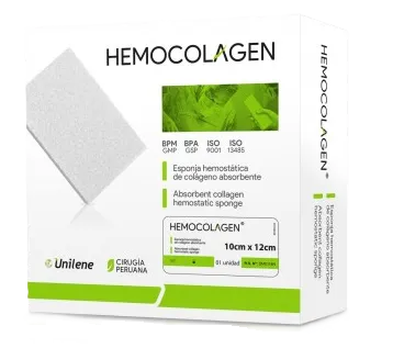 ESPONJA HEMOSTATICA DE 5 X 8 - HEMOCOLAGEN