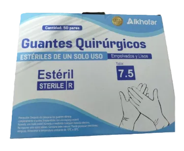 GUANTES QUIRURGICOS TALLA 7.5 X 50 PARES