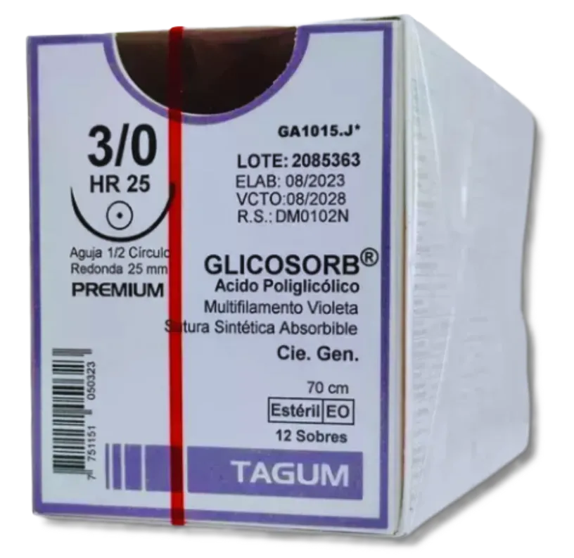ACIDO POLIGLICOLICO 3/0 HR 25 X 24 UND