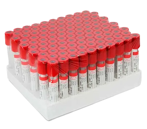 TUBO TAPA ROJA PARA COAGULACION DE 6 ML X 100 UND