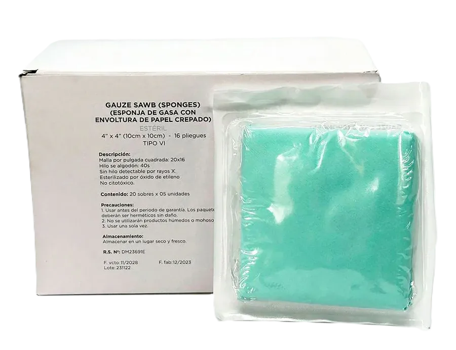 GASA DE 10 X 10 CM DE 16 PLIEGUES