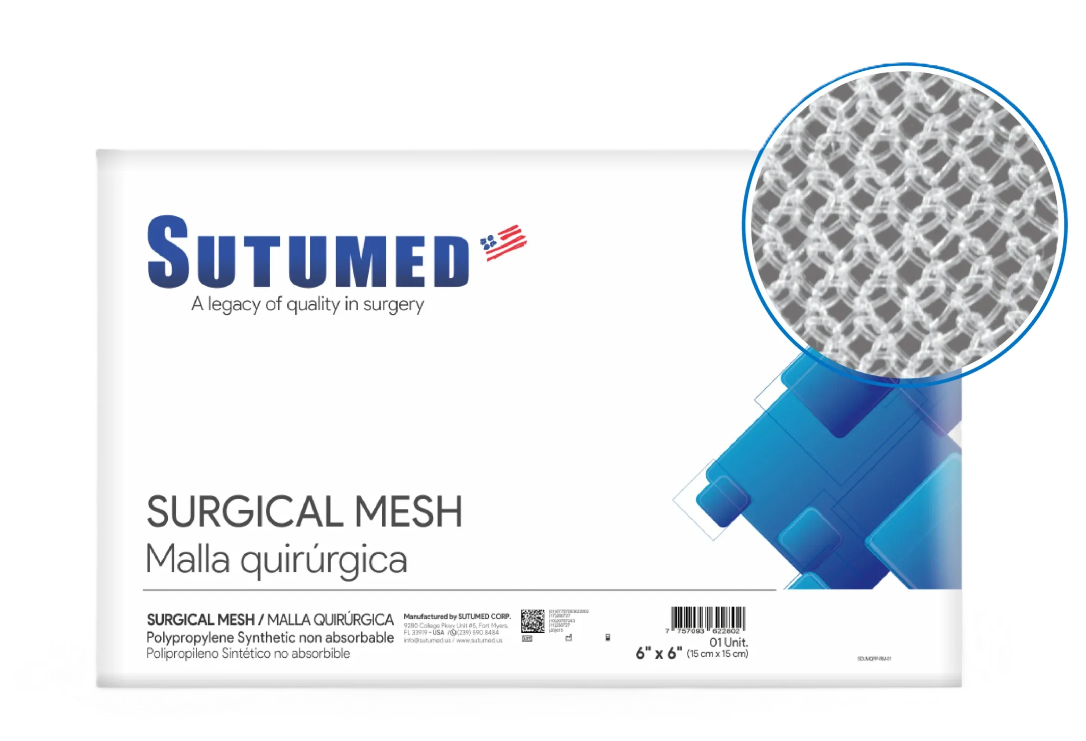 MALLA QUIRURGICA DE 2.13 M X 18 CM