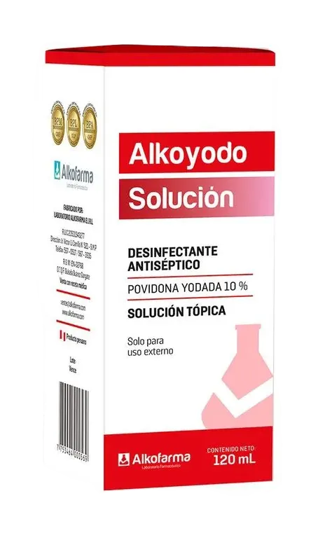 YODOPOVIDONA SOLUCION AL 10% X 120 ML - ALKOYODO