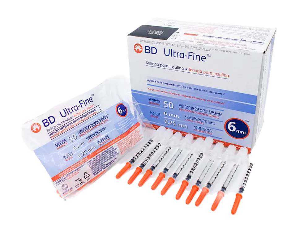 JERINGA DE INSULINA DE 0.5 ML X 100 UND