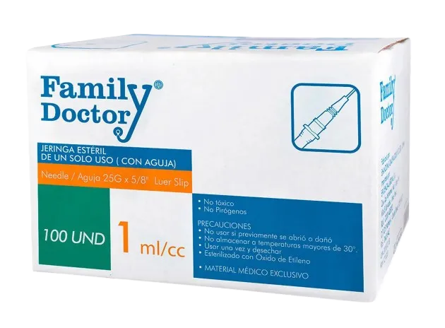 JERINGA DE 1 ML TUBERCULINA X 100 UND