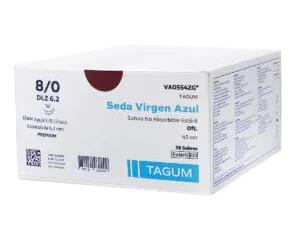 SEDA VIRGEN NEGRA 8/0 DOBLE AGUJA ESPATULADA