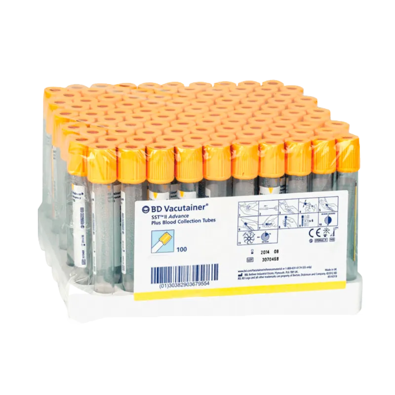 TUBO AMARILLO CON GEL X 100 UND