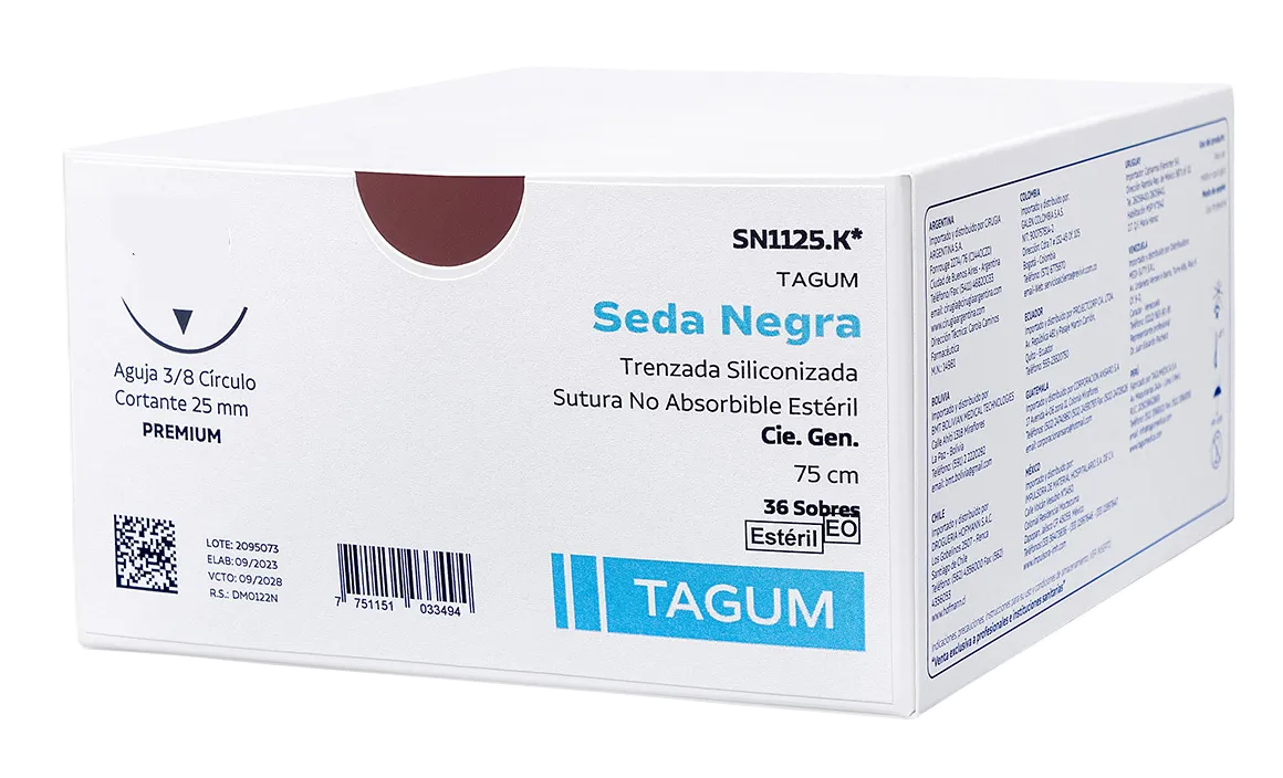 SEDA NEGRA TRENZADA 2/0 MULTIEMPAQUE