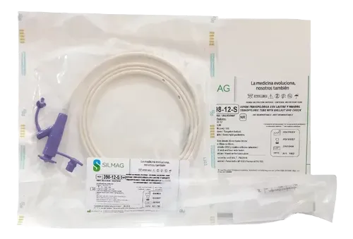SONDA TRANSPILORICA CON LASTRE Y MANDRIL ENTERAL NUTRICIONAL N. 12