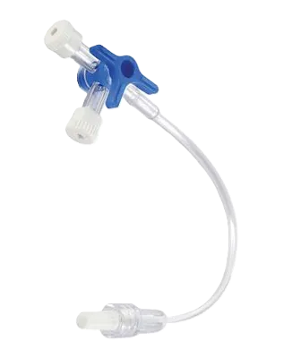 LLAVE DE TRIPLE VIA CON EXTENSION DE 10 CM X 50 UND