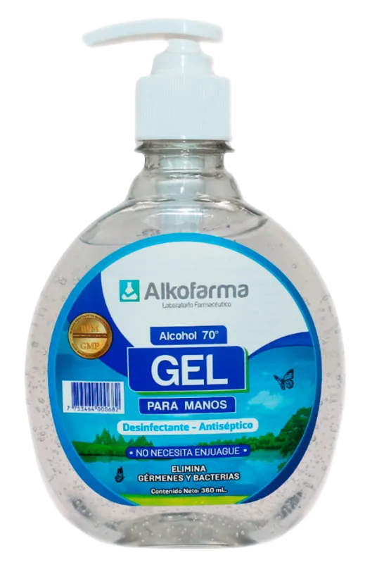 ALCOHOL DE 70° EN GEL X 360 ML
