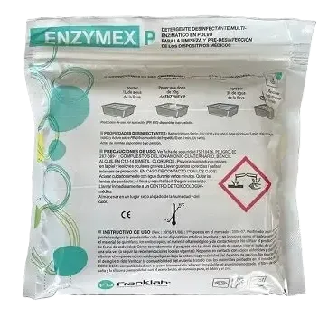 DETERGENTE ENZIMATICO DESINFECTANTE EN POLVO DE 20 G X 12 UND - ENZYMEX P