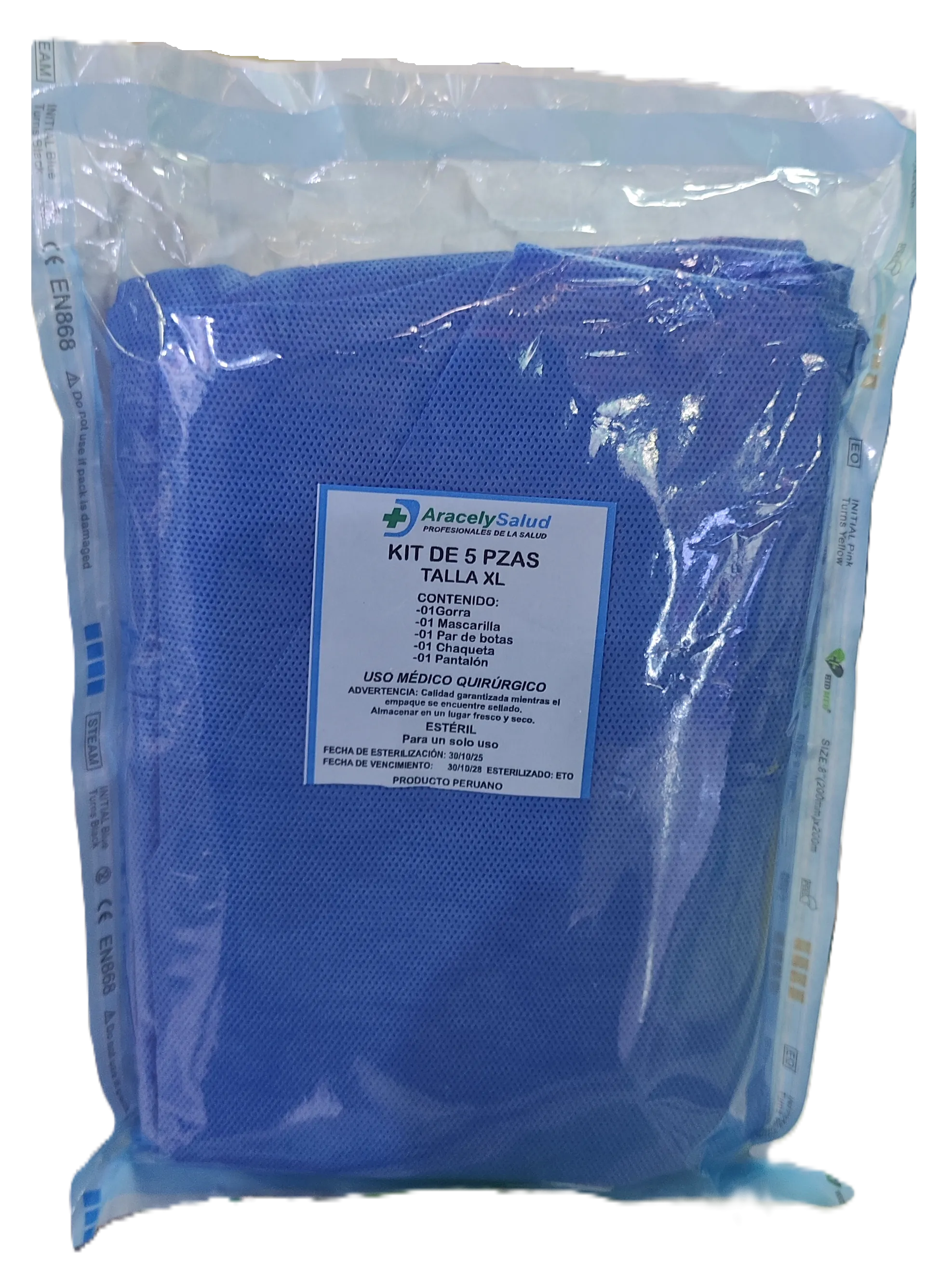 KIT DE CIRUJANO X 5 PZAS TALLA XL