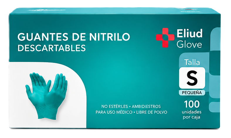 GUANTES DE NITRILO VERDE TALLA S X 100 UND