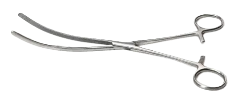 PINZA CLAMP INTESTINAL CURVA DE 21 CM
