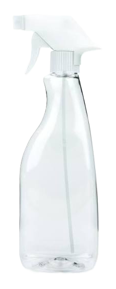 ENVASE PET X 500 ML + PULVERIZADOR GATILLO BLANCO