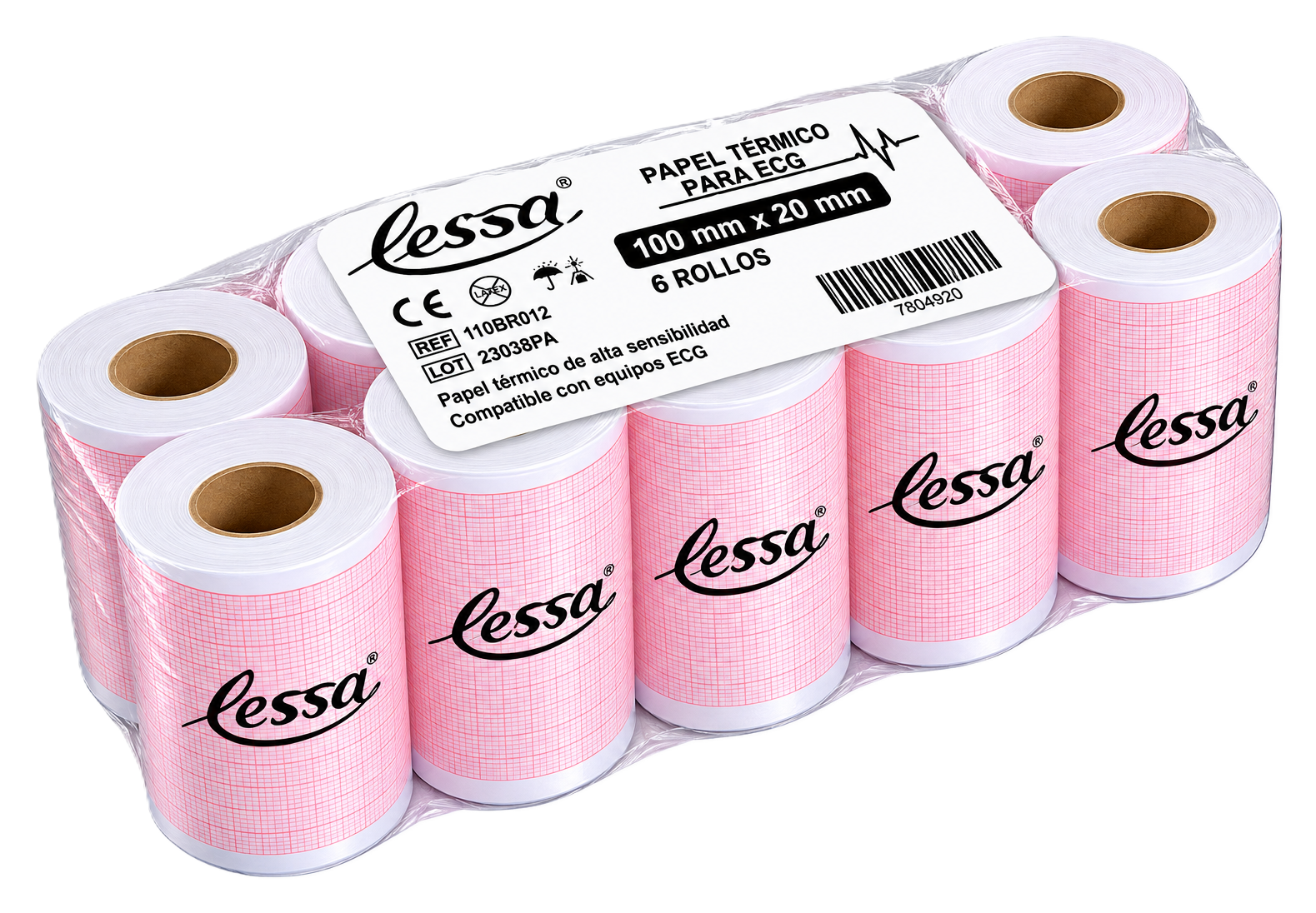 PAPEL EKG DE 100 MM X 20 MM