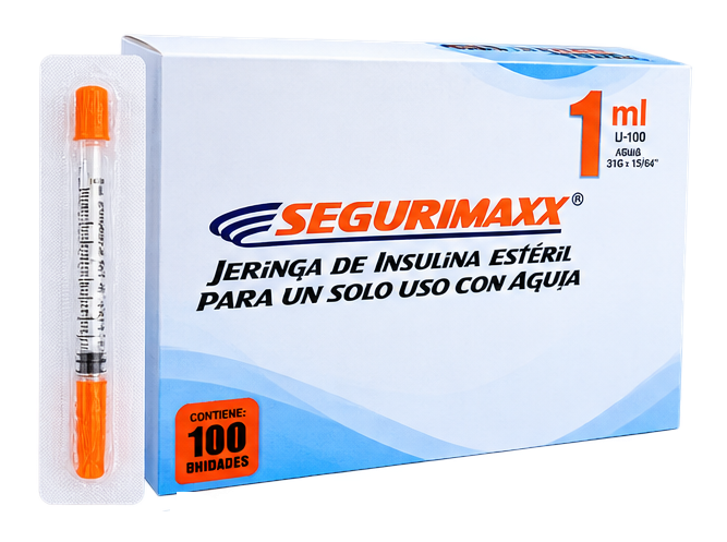 JERINGA DE 1 ML INSULINA X 100 UND